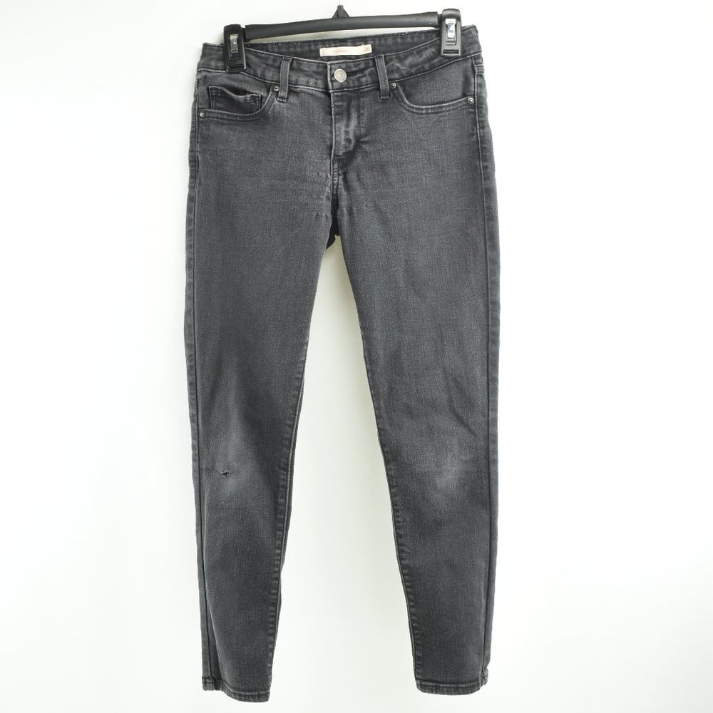Levi Strauss Black Denim Jeans 711 Skinny 26